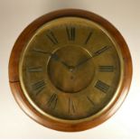 A Thomas Mason, Bawtry, Georgian mahogany brass 2 part 14" dial, single fusee time piece, center