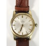 Omega automatic, stamped Seamaster on reverse, a gold plated gentleman's automatic wristwatch,