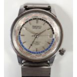 Seiko, a stainless steel Tokyo Olympic World Time Automatic Diashock wristwatch, ref. 6217-7000, c.