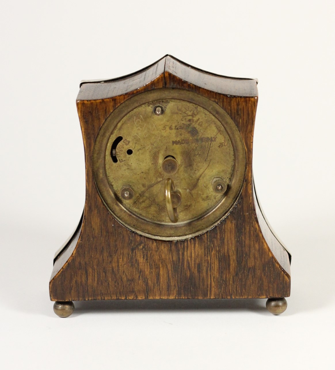 A silver mounted boudoir clock, Birmingham 1924, the white dial signed Veglia, with engine turned - Image 3 of 6