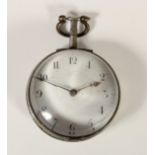 Sam Newton, Burnley, a George III silver cased fusee pair case pocket watch, London 1802, white