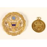 Of USA Golf interest, a 10k gold and enamel United States Golf Association, Organized 1894, cast