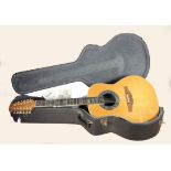 A 12 string Ovation electric acoustic, custom legend guitar pre amp, model number: 178-4c, serial