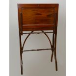 An Edwardian ladies mahogany secretary desk, with fold over writing slope, inset leather skiver