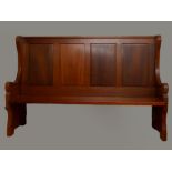 Patrick Tite of Driffield (d. 2015), A jointed mahogany high back settle, c.1985, with four