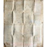 A folded British Rail linen-backed, ordnance survey map, covering the area including, Market