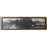 A framed/glazed LMS sepia carraige print, showing Royal Victoria hotel, Llanberis and Llanberis