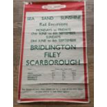 Two Double-Royal BR (NE Region), posters, advertising excursions to Bridlington, Ficey,