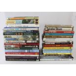 Two boxes of 39 good quality hardback railway books