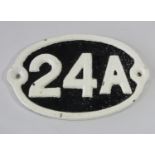 A NER/LNER cast-iron oval bridge plate '24A'