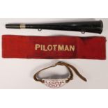 An enamel BR look-out armband, a BR warning horn and a cloth pilot man armband