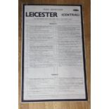 An original British Rail (L.M. Region) Double-Royal timetable poster for the former Great Central