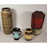 Mid 20th Century German ceramic vases, together with Royal memorabilia ceramics, glass bon-bon