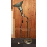 A Mid 20th Century cast metal adjustable pose electric infra red lamp by 'Sollux'