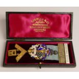 A silver gilt and enamel Masonic medal Lambeth Borough Council Lodge, 47gm