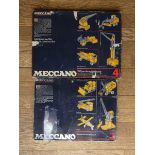 Meccano construction set No3 together with construction set No4, boxed with instructions. (2)