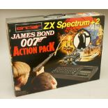 A boxed Sinclair ZX Spectrum +2 James Bond 007 Action pack, to include, power supply unit, light gun