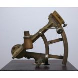 A 19th Century brass Naval sextant, signed James Barry with 8" internal sweep, accessories' in a