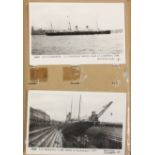 Brian Masterman Collection; an album of approximately 108 passenger liner postcards, the vast