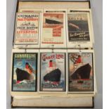 Brian Masterman Collection; two albums of nautical postcards, including the Cunard Collection by