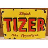 Drink Tizer, the Appetizer, a single sided, vitreous enamel advertising sign, 51 x 75cm.