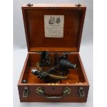 A Cooke & Sons Ltd., Hull sextant, no 1759, 6.5" radius reading to 10", examined 1961, case, with