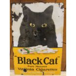 Black Cat pure matured Virginia Cigarettes, a single sided, vitreous enamel advertising sign, 91 x