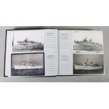 Brian Masterman Collection; four albums of photographic reproductions of nautical postcards,