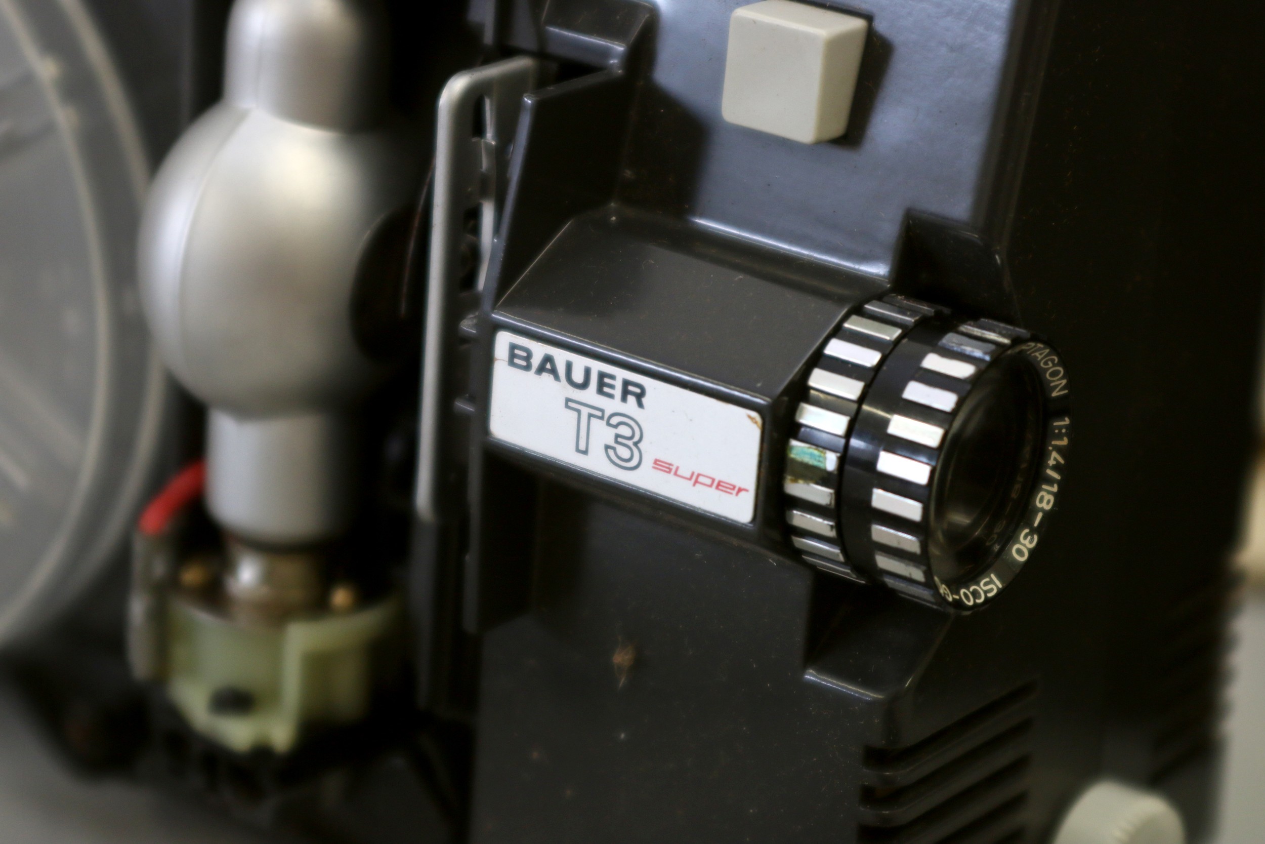 Three 8mm movie projectors, including a Bauer Super T3, with a fitted interior box and - Image 3 of 7