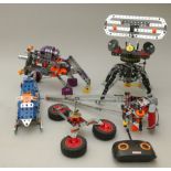 Meccano 'Motion System' made up model kits to include, No6520 and 8540, with instructions.