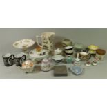 A collection of ceramics to include meat platters and dinnerplates by Royal Worcester, Crown Devon