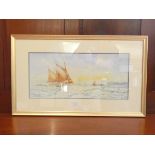 Hector Mc Kinley early 20th Century watercolour 'Hauling Nets' signed & dated lower left 1921. 74