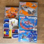 A collection of Meccano construction sets to include Multi Models 7530, Motion System 6520, Design