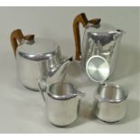 A Picquet ware mid-century tea and coffee set, to include a coffee / hot water 1 pint jug, sugar