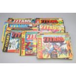 A collection of Marvel UK comics, including "The Titans", issue 1 through issue 58 (Issue 44 is