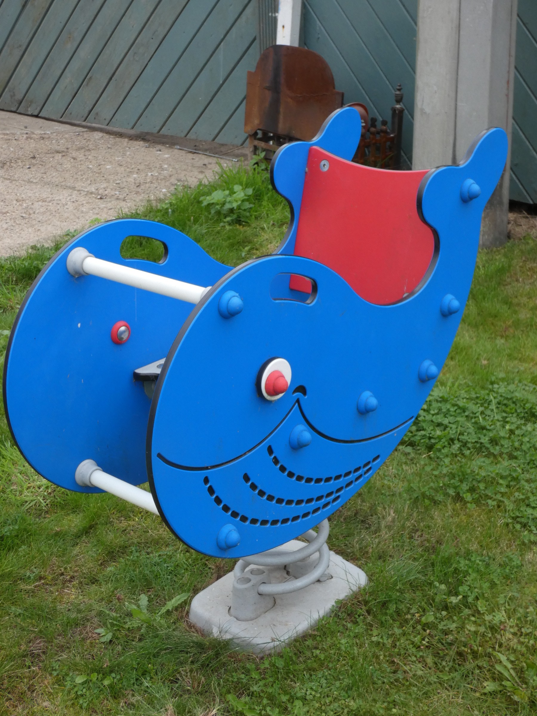 A Playdale outdoor/playground 'Springer' in the form of a whale, double-sided, made from high - Image 2 of 3