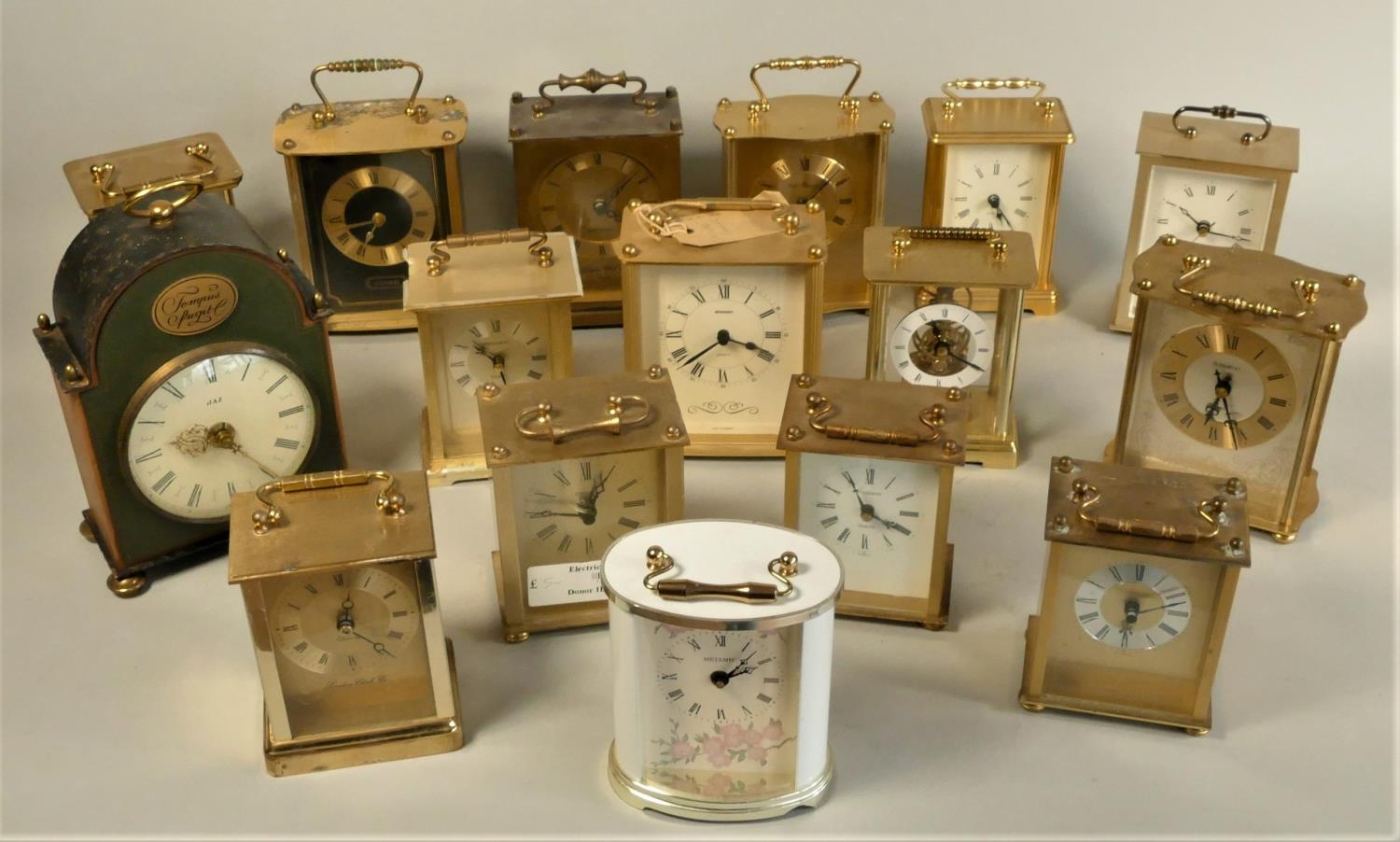 A collection of carriage and anniversary clocks together with a collection of barometers. (4) - Image 6 of 7