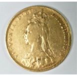 A Victorian sovereign 1892, Jubilee Head.