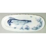 A Wallerfangen Villeroy Boch 'Neptun' fish server. Geschutzt stamped along with pottery mark. 58cm
