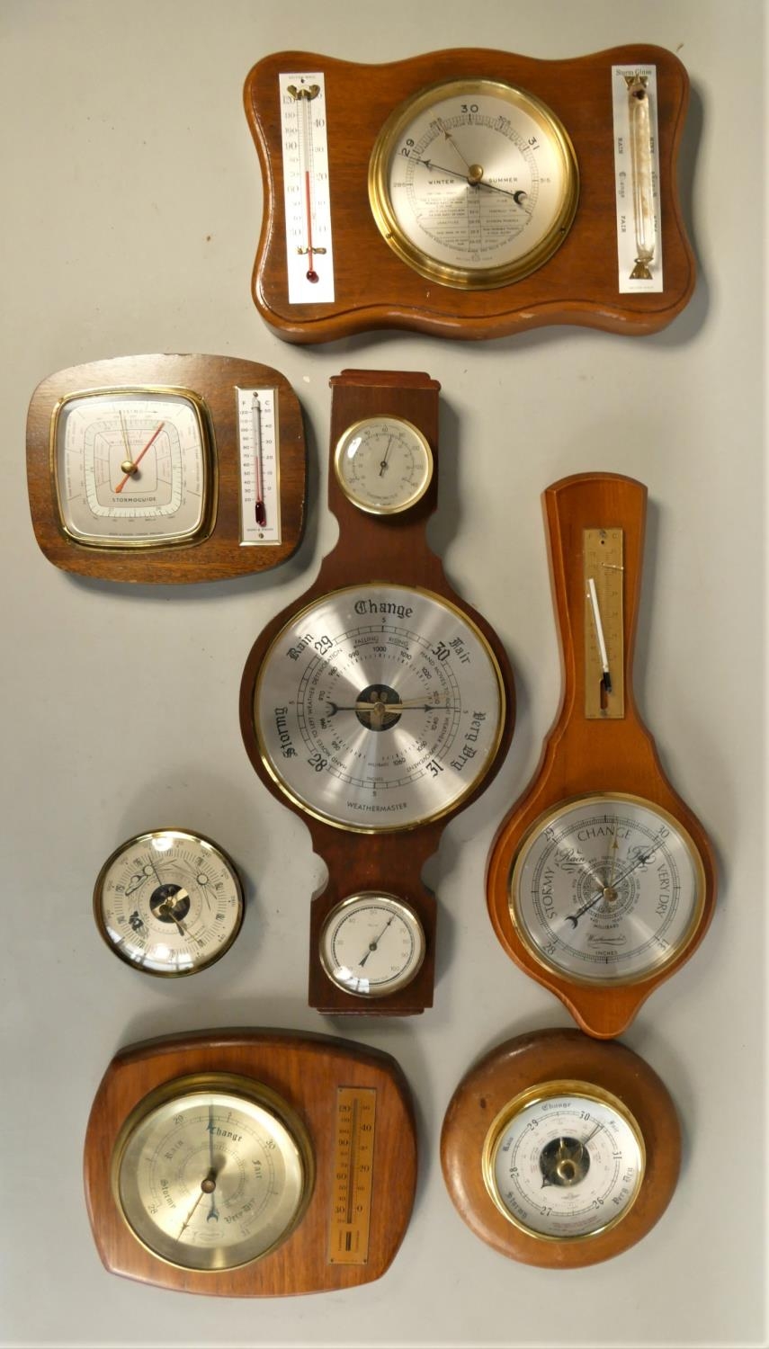 A collection of travel alarm clocks together with a selection of mid Century mantle clocks & - Image 7 of 8