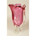 A mid 20th Century Murano art glass vase. 28cm tall.