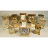 A collection of carriage clocks & wall barometers. (2)