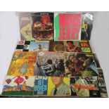 A collection of 11 The Beatles books and a vinyl LP/33 record 'The Beatles Rock 'n' Roll volume 1,