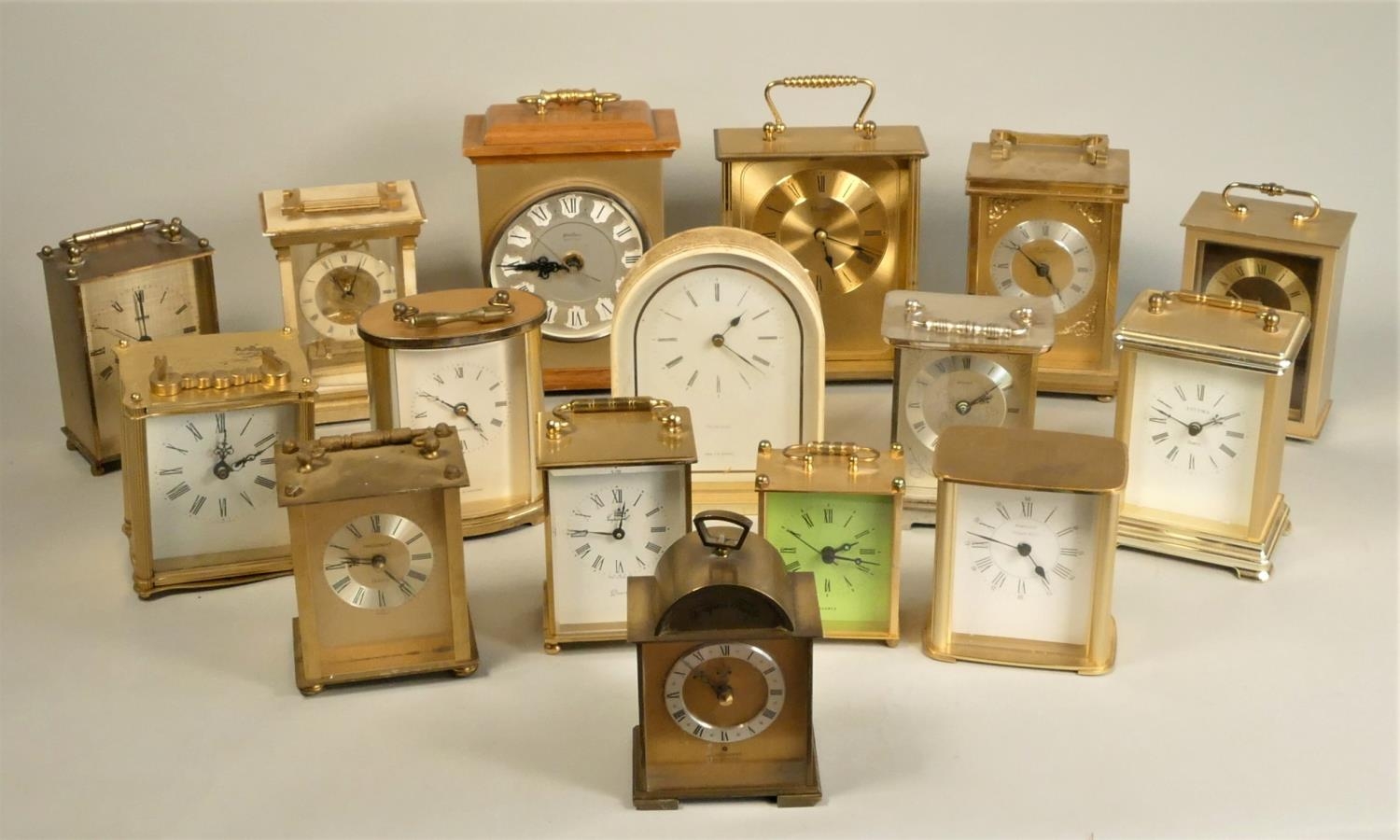 A collection of carriage and anniversary clocks together with a collection of barometers. (4) - Image 4 of 7