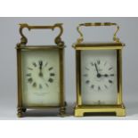 A J.Bartleman & Son, Edinburgh, a French brass ogee case carriage clock,12 cm, and a Bayard 8 day