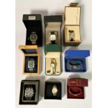 WITHDRAWN A collection of boxed ladies & gents quartz wristwatches, makers to include - Rotary,