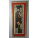 A framed mid-century Bernard Buffet print depicting a matador. 79 x 24cm.