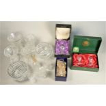 A collection of crystal glassware, to include Edinburgh hand cut, Thomas Webb, Tuscany and Royal