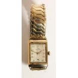 Record, a 9ct gold manual wind gentleman's wristwatch, London 1964, subsidiary seconds dial, 15