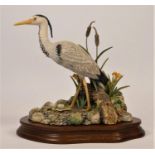 Border Fine Arts, 'Patience' (Heron), L123 by David Walton, limited edition 370/500, impressed 1992,